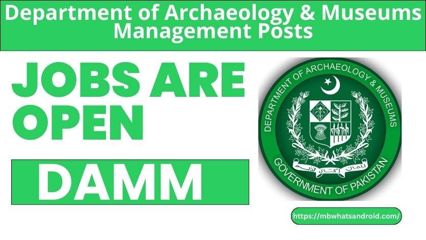 Department of Archaeology & Museums Jobs