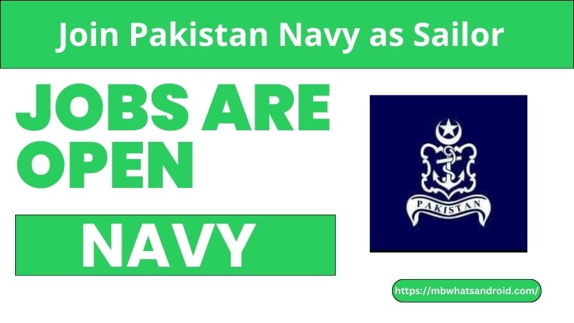 Join Pakistan Navy as Sailor